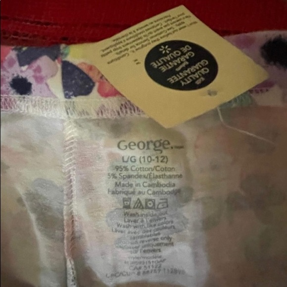 ⭐️ 2/$15 ⭐️ Girls floral leggings size L - Picture 2 of 2